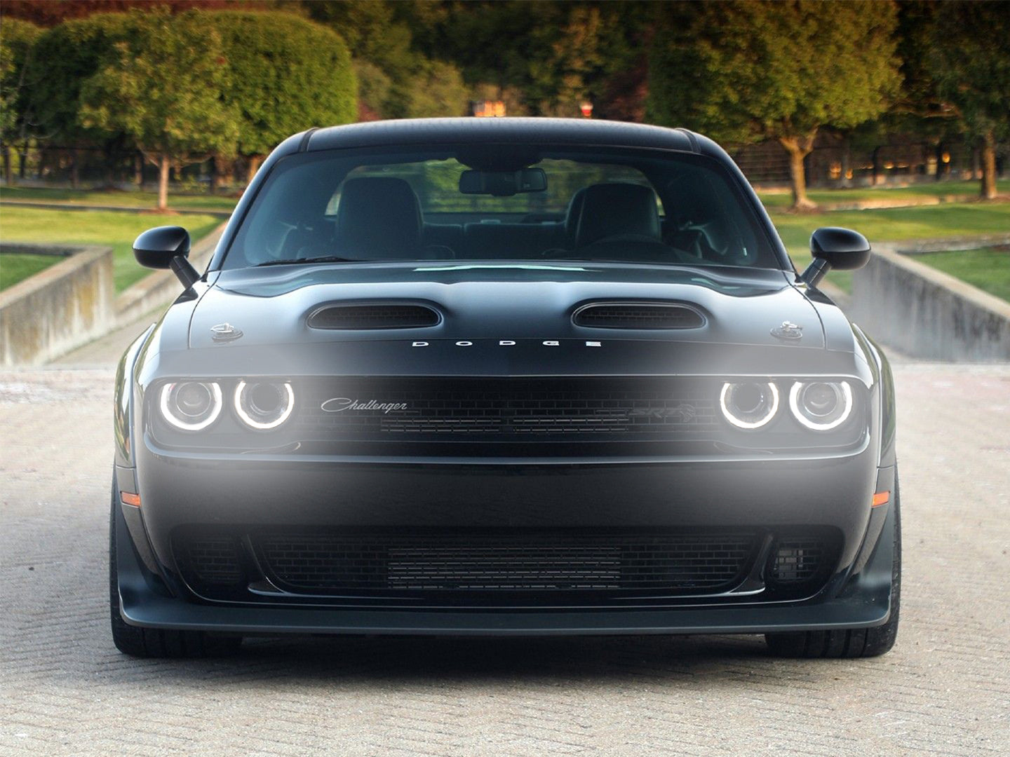Dodge Challenger Hellcat, Neon LED Acrylic Wall Art, garage,  man cave