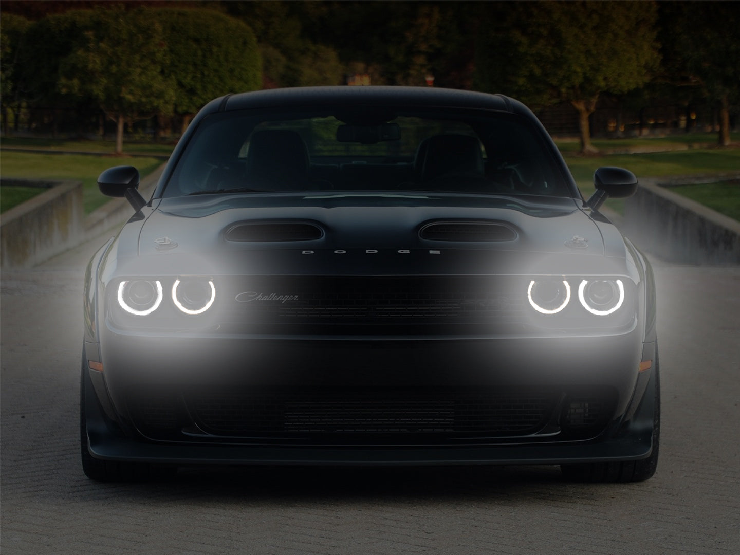 Dodge Challenger Hellcat, Neon LED Acrylic Wall Art, garage,  man cave