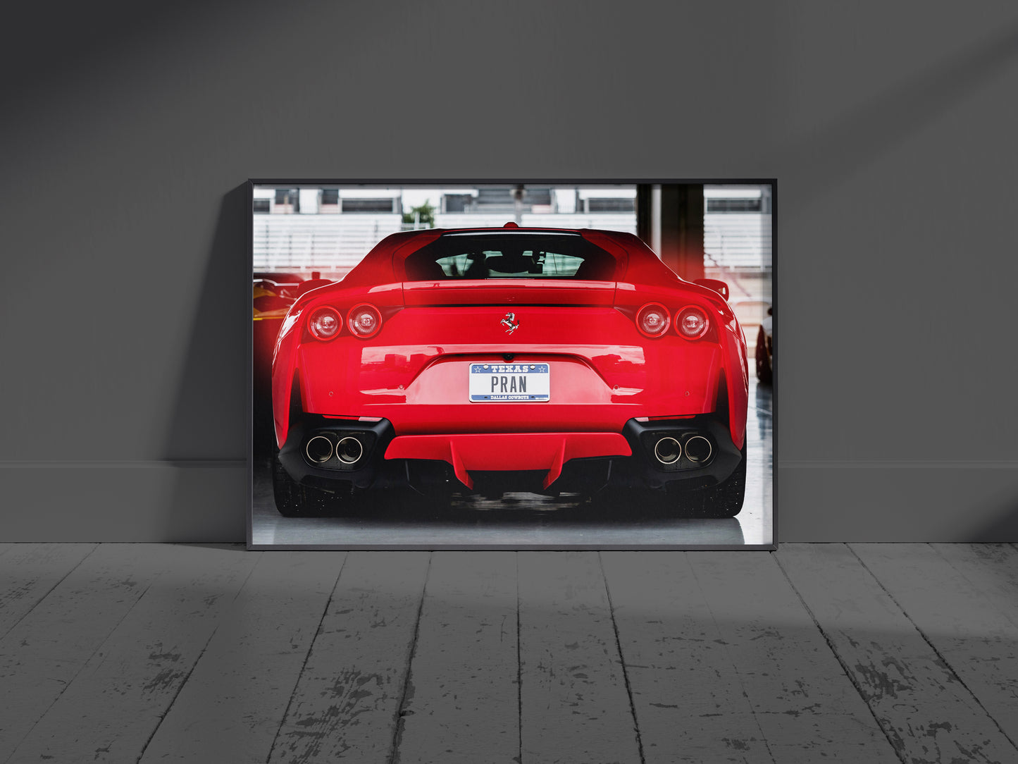 Ferrari 812 Superfast, Neon Poster, supercar wall art