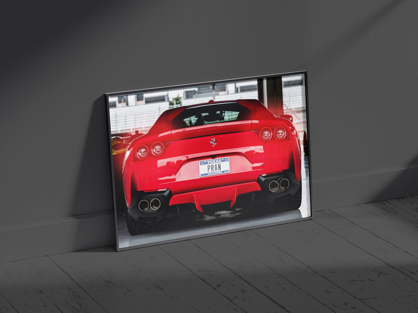 Ferrari 812 Superfast, Neon Poster, supercar wall art